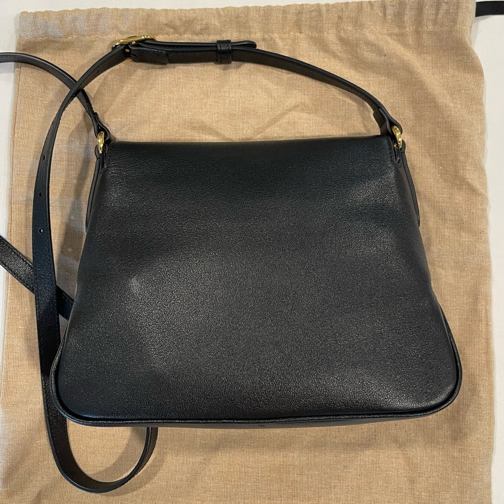 Gucci | Dhalia Double G Small Crossbody Leather Bag | Black - Picture 4 of 16